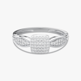 Pierścionek Venetia Jewels VCR-13000 z błyszczącymi diamentami w srebrnej oprawie