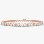 Subtelna Bransoleka z Brylantami Różowy - Venetia Jewels - 14K złoto z brylantami