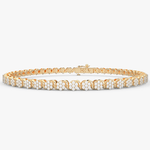 Subtelna bransoletka z brylantami od Venetia Jewels z eleganckim wzorem w złotym kolorze