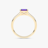 Pierścionek vintage z tanzanitem i brylantami z żółtego złota, elegancka biżuteria dla koneserów