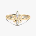 Złoty pierścionek motyl z delikatnym wzorem i błyszczącymi kamieniami dla eleganckiego stylu