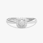 Elegancki złoty pierścionek z brylantami od Venetia Jewels z okrągłym diamentowym detalem