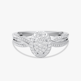 Złoty Pierścionek z Brylantami o eleganckim wzorze i wyszukanym blasku