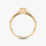 Złoty pierścionek z brylantami od Venetia Jewels z eleganckim wykończeniem i delikatnymi detalami