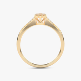 Złoty pierścionek z brylantami od Venetia Jewels z eleganckim wykończeniem i delikatnymi detalami