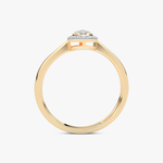 Złoty pierścionek z brylantami o eleganckim designie, idealny na specjalne okazje