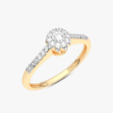 Złoty pierścionek z brylantami od Venetia Jewels z okrągłym diamentowym żarnikiem i delikatnymi detalami