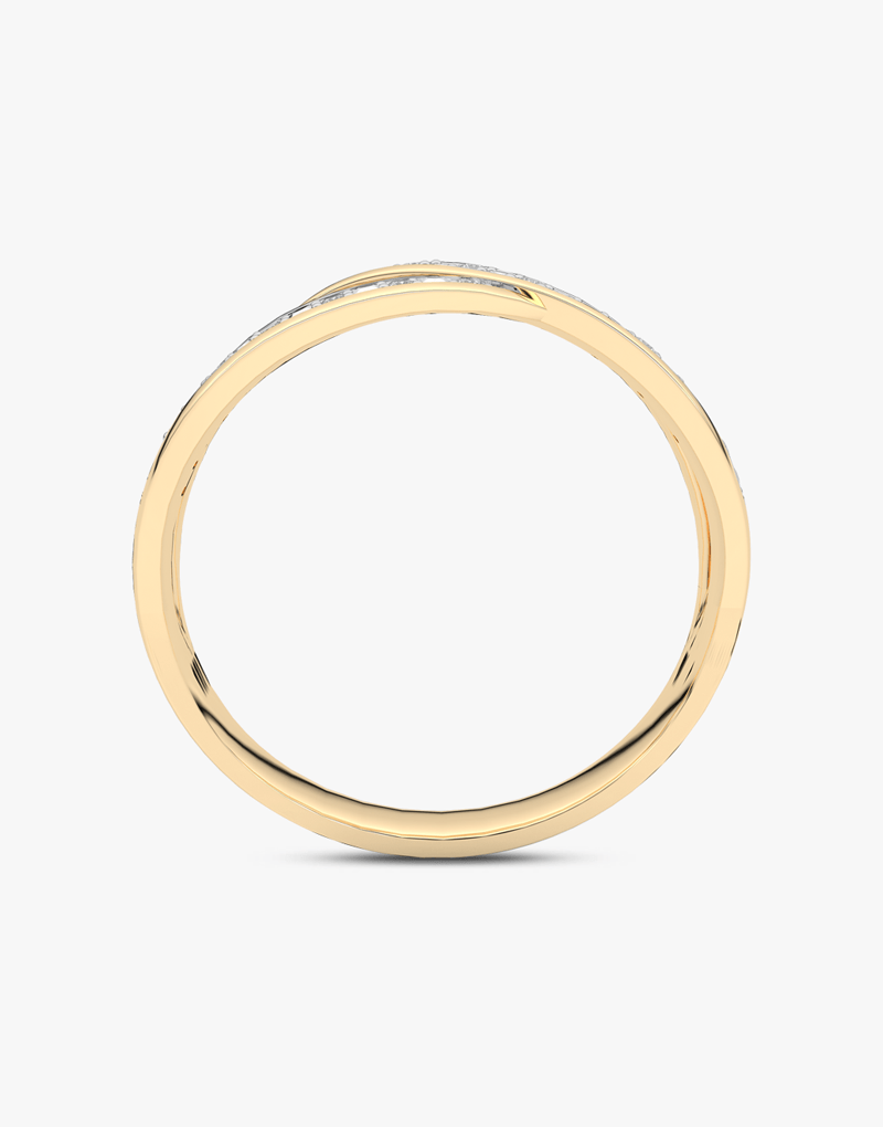 Złoty pierścionek z brylantami od Venetia Jewels w eleganckim, minimalistycznym stylu