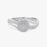 Piękny złoty pierścionek z brylantami od Venetia Jewels z delikatnym wzornictwem