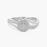 Piękny złoty pierścionek z brylantami od Venetia Jewels z delikatnym wzornictwem