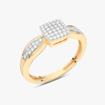 Złoty pierścionek Venetia Jewels VCR-13000 z diamentowym wykończeniem dla eleganckiego wyglądu