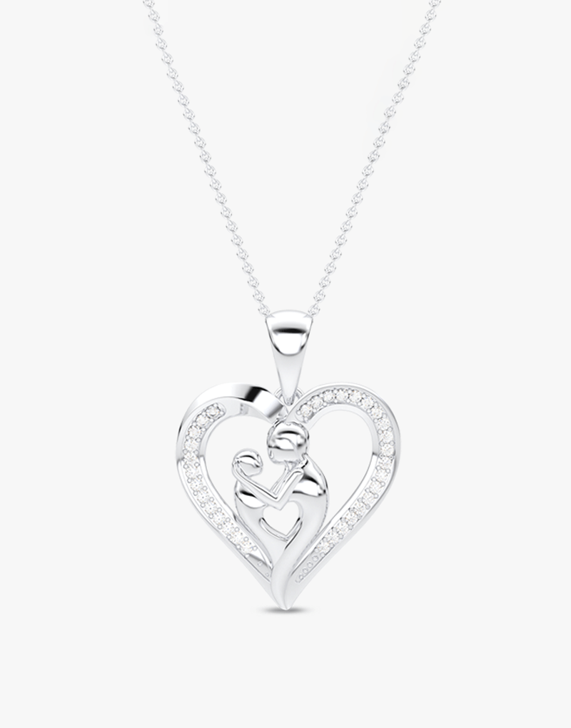 Srebrny wisiorek serce z brylantami od Venetia Jewels, elegancka biżuteria na wyjątkowe okazje