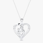 Srebrny wisiorek serce z brylantami od Venetia Jewels, elegancka biżuteria na wyjątkowe okazje