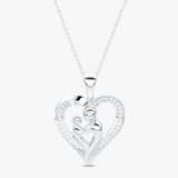 Srebrny wisiorek serce z brylantami od Venetia Jewels, elegancka biżuteria na wyjątkowe okazje