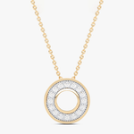 Złoty wisiorek z brylantami na łańcuszku, elegancki dodatek do codziennych stylizacji