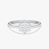 Srebrny pierścionek z brylantami od Venetia Jewels z efektownym diamentowym oczkiem