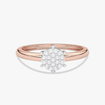 Elegancki pierścionek z brylantami na różowym złocie od Venetia Jewels
