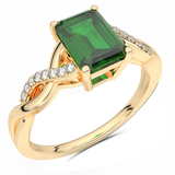 Twisted Emerald Ring