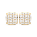 Square Earrings With Diamonds