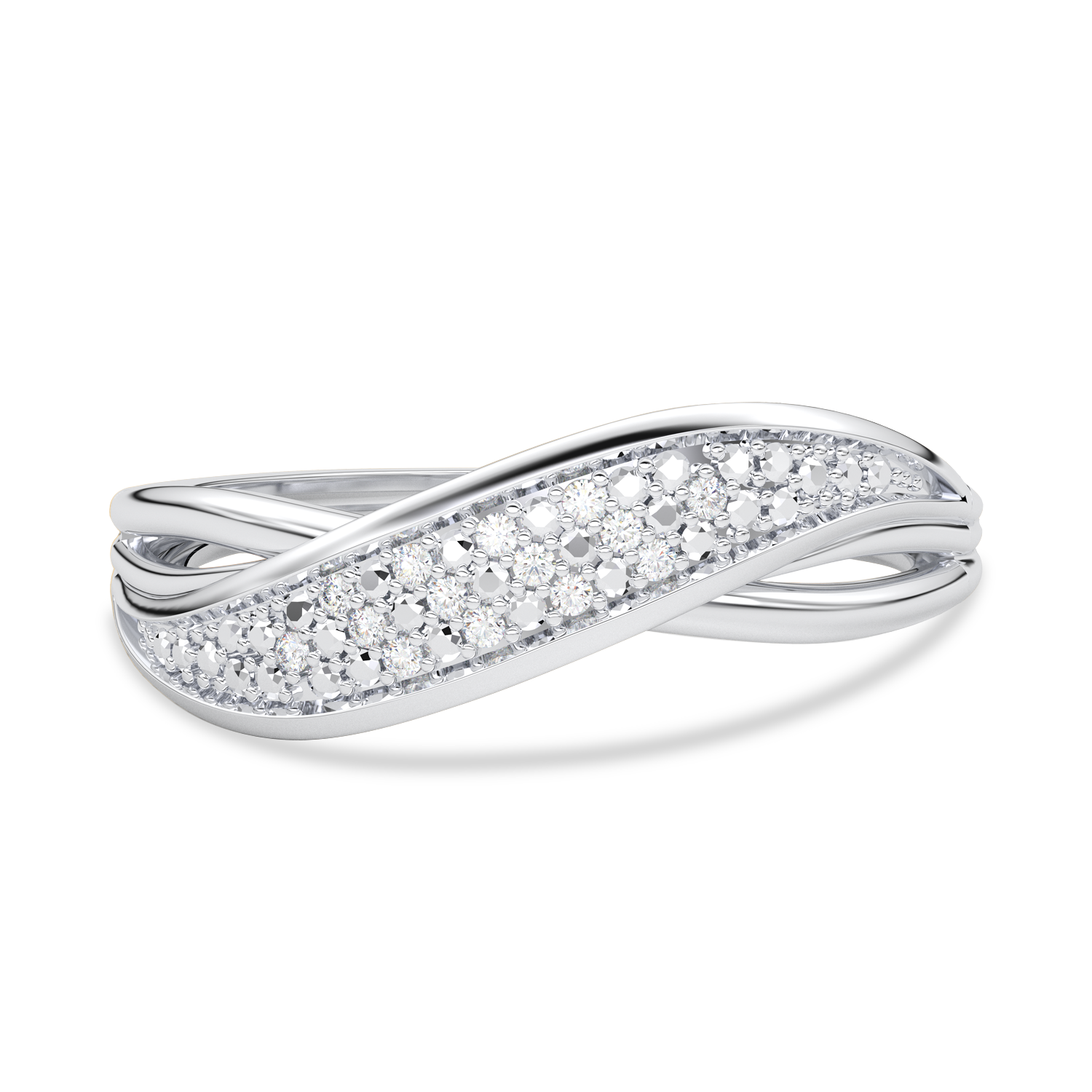 Falujący Pierścionek z Brylantami