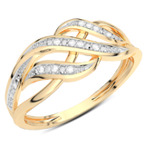 Kręcony Pierścionek z Brylantami