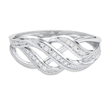 Kręcony Pierścionek z Brylantami