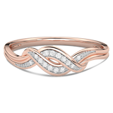 Spleciony pierścionek z brylantami - Venetia Jewels