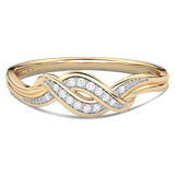 Spleciony pierścionek z brylantami - Venetia Jewels