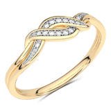 Spleciony pierścionek z brylantami - Venetia Jewels