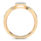 Kwadratowy Brylantowy Pierścionek