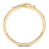 Gold heart ring with diamonds