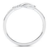 Gold heart ring with diamonds