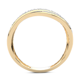 Skręcony Koktajlowy Pierścionek z Brylantami