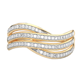 Skręcony Koktajlowy Pierścionek z Brylantami