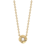 Gold necklace with rose pendant