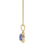 Gold pendant with tanzanite and diamonds