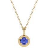 Gold pendant with tanzanite and diamonds