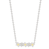 Gold necklace with mint garnets, spessartites and diamonds