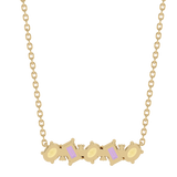 Gold necklace with amethysts, spessartites and diamonds 