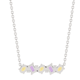 Gold necklace with amethysts, spessartites and diamonds 