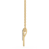 Gold Pendant with Diamond Ring