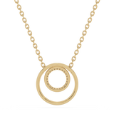Gold Pendant with Diamond Ring