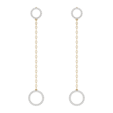 Złote kolczyki wiszące z delikatnymi detalami