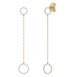 Złote kolczyki wiszące z delikatnymi detalami