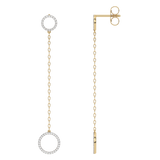 Złote kolczyki wiszące z delikatnymi detalami
