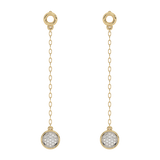 Kolczyki złote wiszące z brylantami