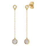 Kolczyki złote wiszące z brylantami