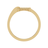 Square Gold Ring with Diamonds 