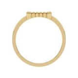 Modern gold ring with diamonds 