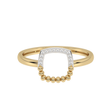 Modern gold ring with diamonds 